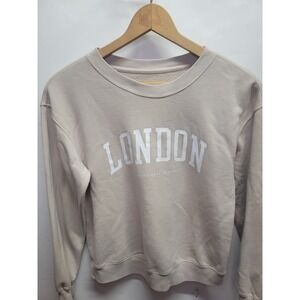 Abercrombie‎ & Fitch London Crewneck Sweatshirt Women's S Tan Pullover
